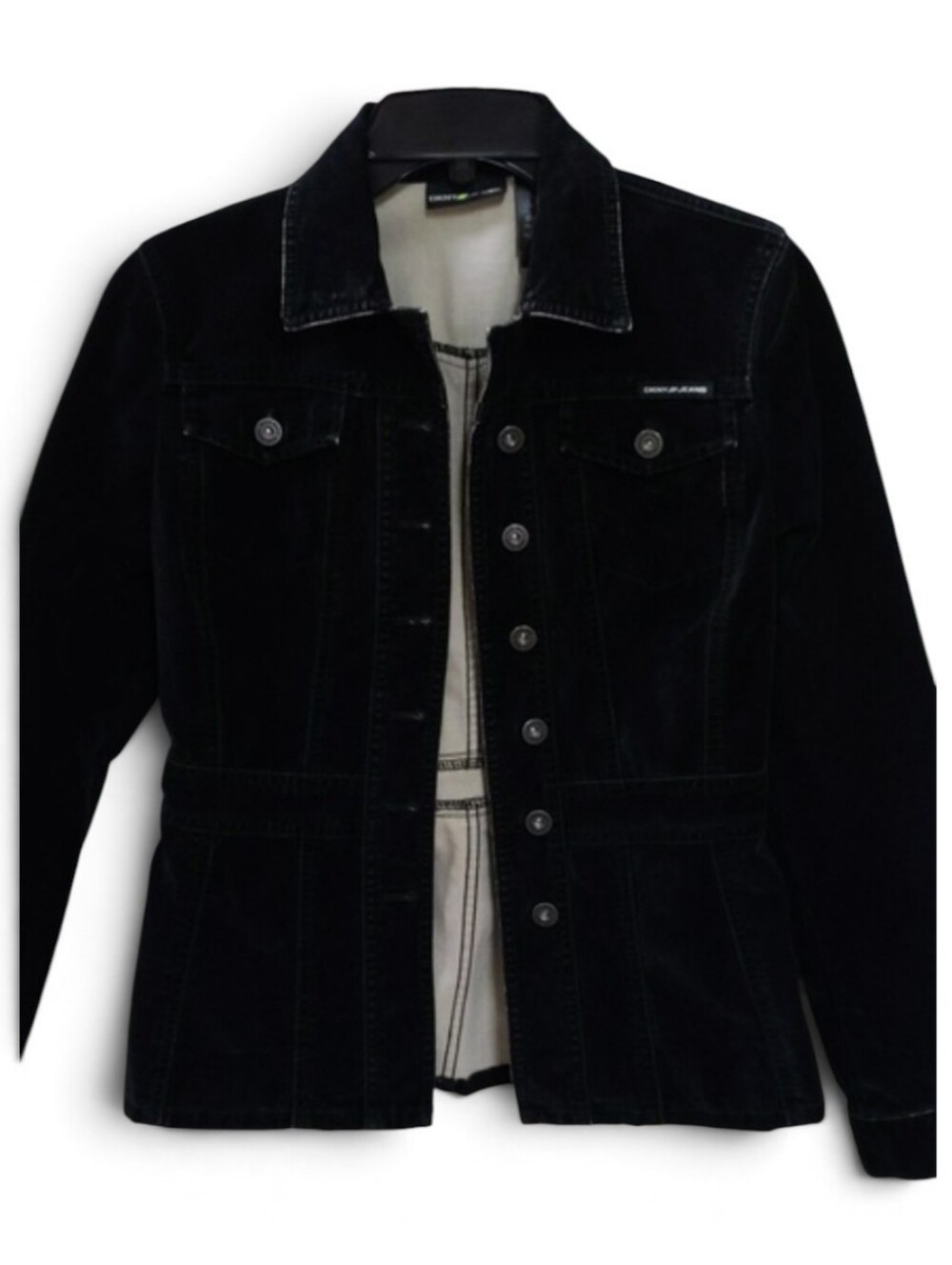 DKNY jeans brushed corduroy black jacket. Small